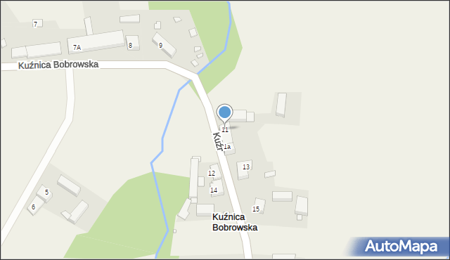 Kuźnica Bobrowska, Kuźnica Bobrowska, 11, mapa Kuźnica Bobrowska