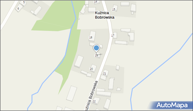 Kuźnica Bobrowska, Kuźnica Bobrowska, 19, mapa Kuźnica Bobrowska