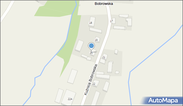 Kuźnica Bobrowska, Kuźnica Bobrowska, 20, mapa Kuźnica Bobrowska