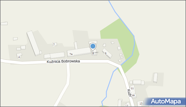 Kuźnica Bobrowska, Kuźnica Bobrowska, 8, mapa Kuźnica Bobrowska