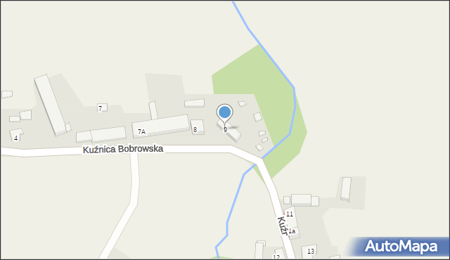 Kuźnica Bobrowska, Kuźnica Bobrowska, 9, mapa Kuźnica Bobrowska