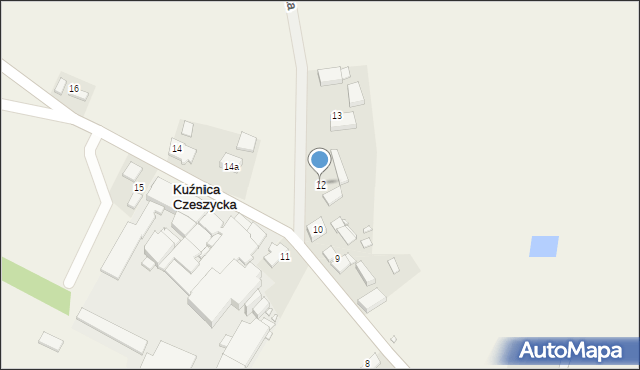 Kuźnica Czeszycka, Kuźnica Czeszycka, 12, mapa Kuźnica Czeszycka