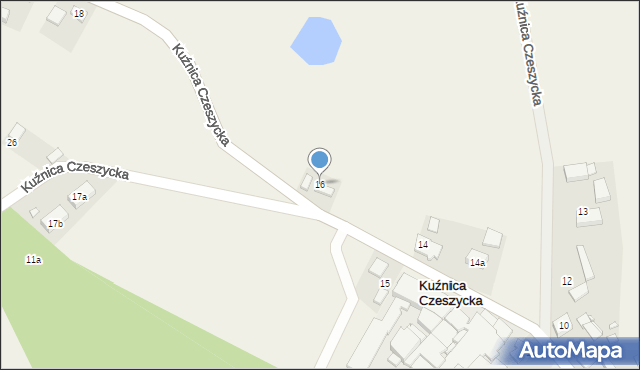 Kuźnica Czeszycka, Kuźnica Czeszycka, 16, mapa Kuźnica Czeszycka