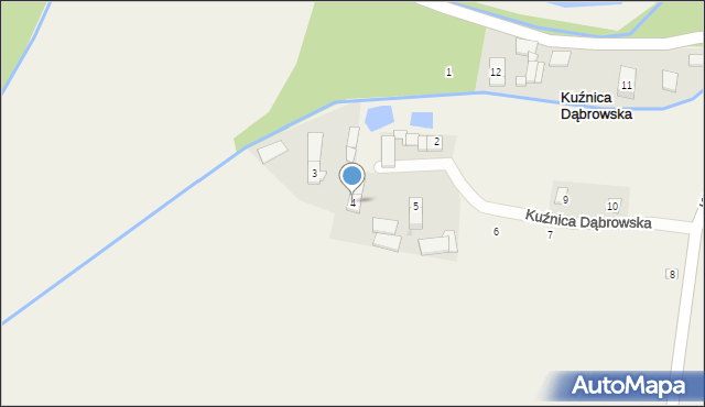 Kuźnica Dąbrowska, Kuźnica Dąbrowska, 4, mapa Kuźnica Dąbrowska