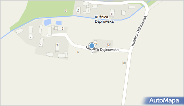 Kuźnica Dąbrowska, Kuźnica Dąbrowska, 7, mapa Kuźnica Dąbrowska