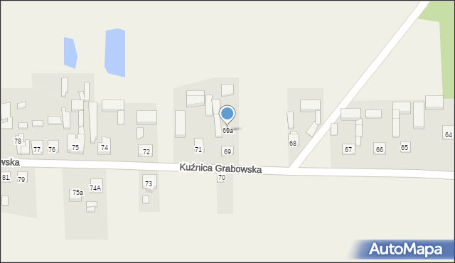 Kuźnica Grabowska, Kuźnica Grabowska, 69a, mapa Kuźnica Grabowska