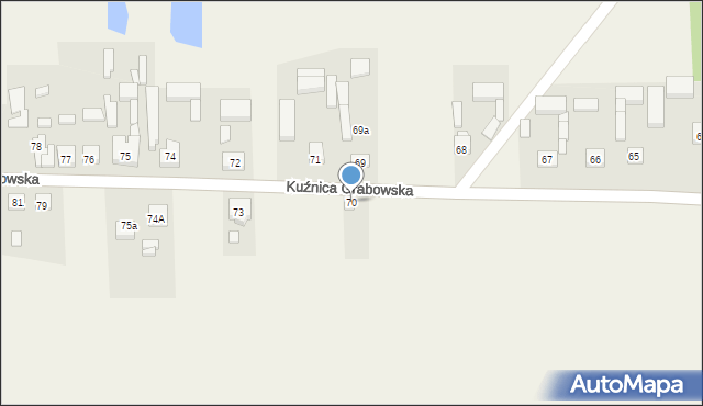 Kuźnica Grabowska, Kuźnica Grabowska, 70, mapa Kuźnica Grabowska