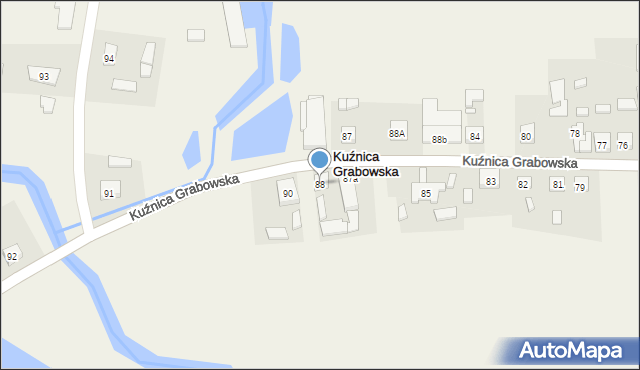 Kuźnica Grabowska, Kuźnica Grabowska, 88, mapa Kuźnica Grabowska