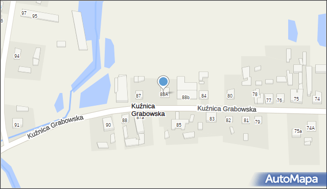 Kuźnica Grabowska, Kuźnica Grabowska, 88A, mapa Kuźnica Grabowska