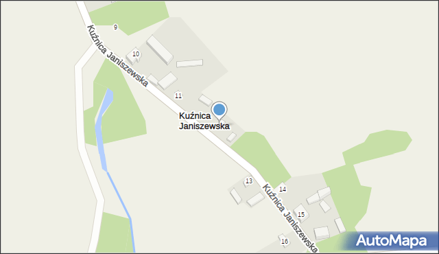 Kuźnica Janiszewska, Kuźnica Janiszewska, 12, mapa Kuźnica Janiszewska