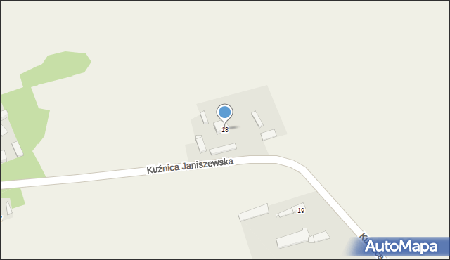 Kuźnica Janiszewska, Kuźnica Janiszewska, 18A, mapa Kuźnica Janiszewska