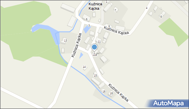 Kuźnica Kącka, Kuźnica Kącka, 11a, mapa Kuźnica Kącka