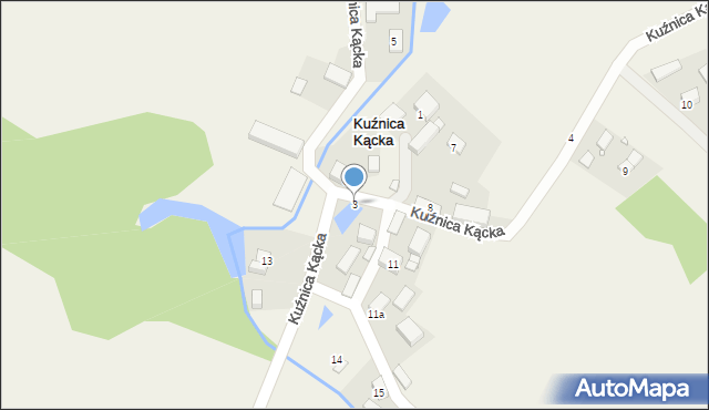 Kuźnica Kącka, Kuźnica Kącka, 3, mapa Kuźnica Kącka