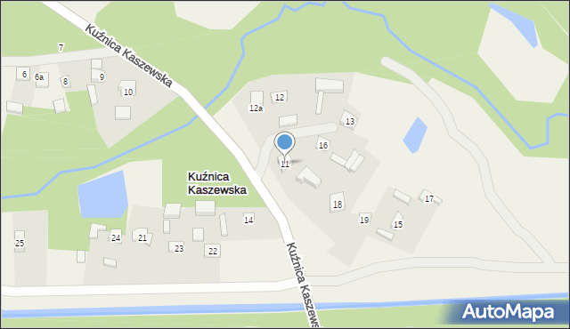 Kuźnica Kaszewska, Kuźnica Kaszewska, 11, mapa Kuźnica Kaszewska