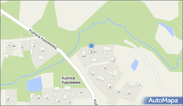 Kuźnica Kaszewska, Kuźnica Kaszewska, 12, mapa Kuźnica Kaszewska