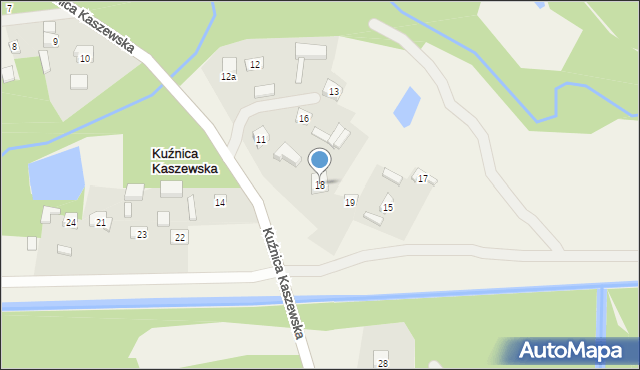 Kuźnica Kaszewska, Kuźnica Kaszewska, 18, mapa Kuźnica Kaszewska