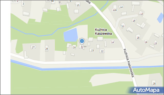Kuźnica Kaszewska, Kuźnica Kaszewska, 21, mapa Kuźnica Kaszewska