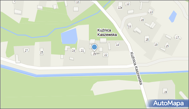 Kuźnica Kaszewska, Kuźnica Kaszewska, 23, mapa Kuźnica Kaszewska