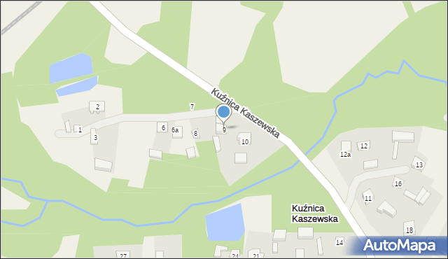Kuźnica Kaszewska, Kuźnica Kaszewska, 9, mapa Kuźnica Kaszewska