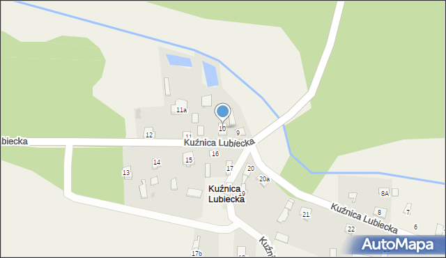 Kuźnica Lubiecka, Kuźnica Lubiecka, 10, mapa Kuźnica Lubiecka