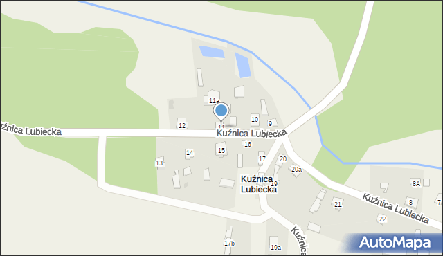 Kuźnica Lubiecka, Kuźnica Lubiecka, 11, mapa Kuźnica Lubiecka