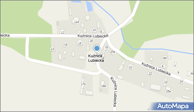 Kuźnica Lubiecka, Kuźnica Lubiecka, 18, mapa Kuźnica Lubiecka