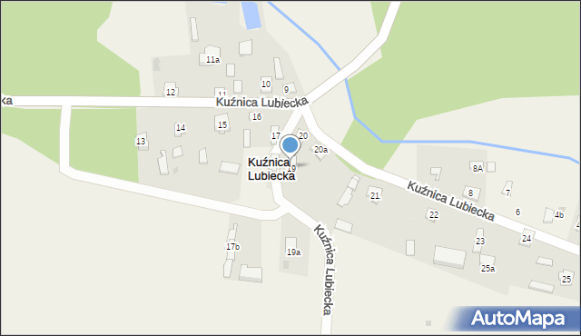 Kuźnica Lubiecka, Kuźnica Lubiecka, 19, mapa Kuźnica Lubiecka