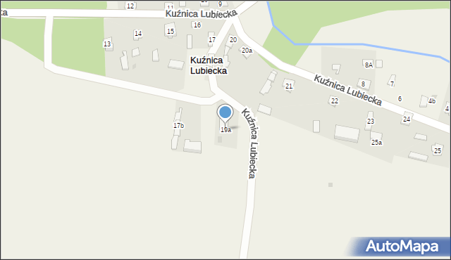 Kuźnica Lubiecka, Kuźnica Lubiecka, 19a, mapa Kuźnica Lubiecka