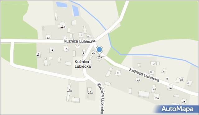 Kuźnica Lubiecka, Kuźnica Lubiecka, 20a, mapa Kuźnica Lubiecka