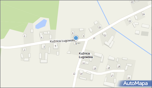 Kuźnica Ługowska, Kuźnica Ługowska, 8, mapa Kuźnica Ługowska