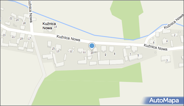 Kuźnica Nowa, Kuźnica Nowa, 10, mapa Kuźnica Nowa