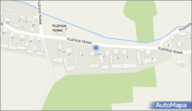 Kuźnica Nowa, Kuźnica Nowa, 11, mapa Kuźnica Nowa