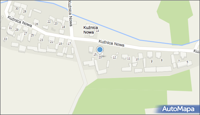 Kuźnica Nowa, Kuźnica Nowa, 13, mapa Kuźnica Nowa