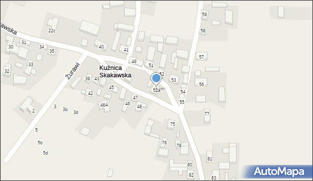 Kuźnica Skakawska, Kuźnica Skakawska, 52a, mapa Kuźnica Skakawska