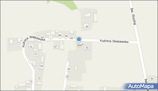 Kuźnica Skakawska, Kuźnica Skakawska, 63A, mapa Kuźnica Skakawska