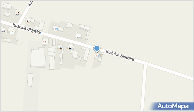 Kuźnica Słupska, Kuźnica Słupska, 23, mapa Kuźnica Słupska