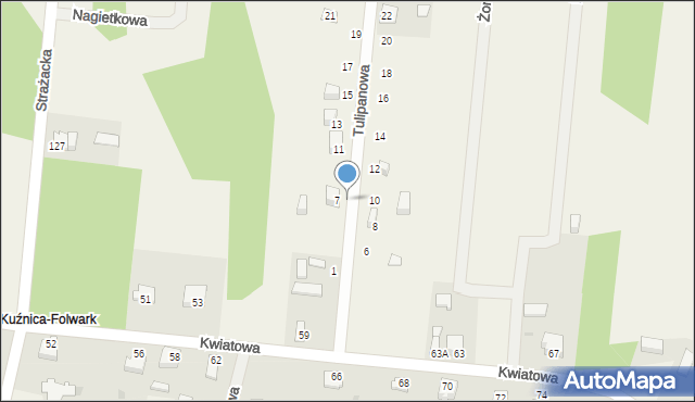 Kuźnica Stara, Kuźnica-Folwark, 25D, mapa Kuźnica Stara