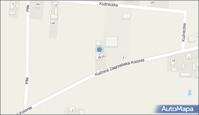 Kuźnica Zagrzebska-Kolonia, Kuźnica Zagrzebska-Kolonia, 4a, mapa Kuźnica Zagrzebska-Kolonia