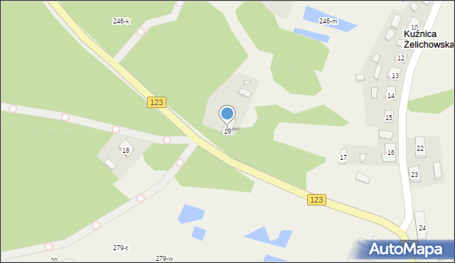 Kuźnica Żelichowska, Kuźnica Żelichowska, 19, mapa Kuźnica Żelichowska