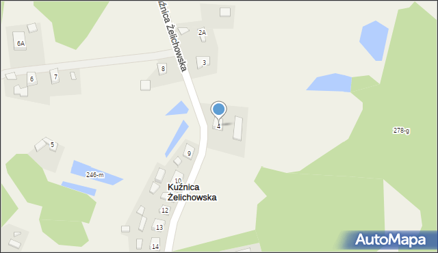 Kuźnica Żelichowska, Kuźnica Żelichowska, 4, mapa Kuźnica Żelichowska