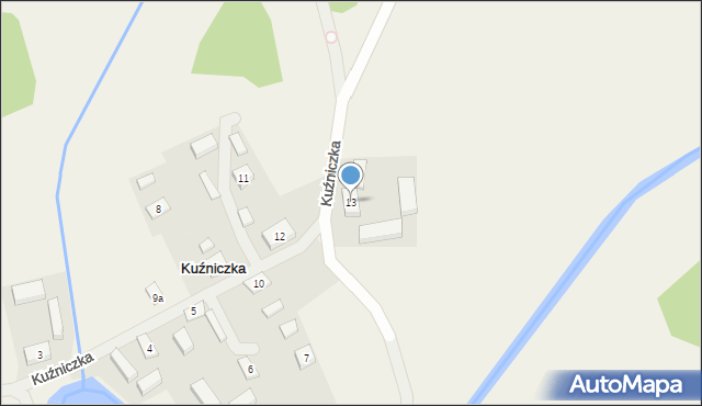 Kuźniczka, Kuźniczka, 13, mapa Kuźniczka