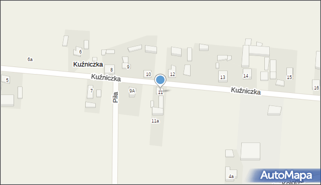 Kuźniczka, Kuźniczka, 11, mapa Kuźniczka