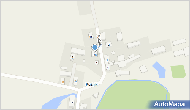 Kuźnik, Kuźnik, 5B, mapa Kuźnik