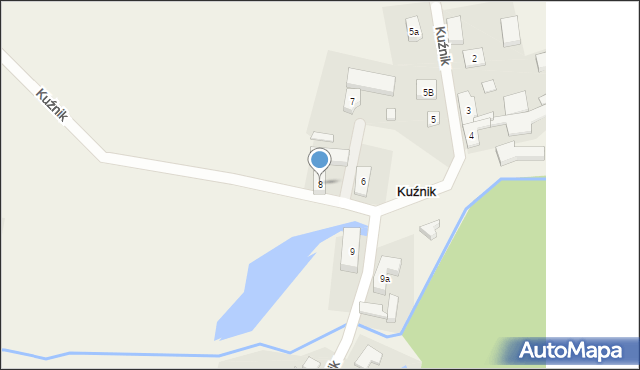 Kuźnik, Kuźnik, 8, mapa Kuźnik