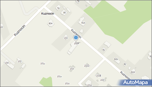 Kuznocin, Kuznocin, 102A, mapa Kuznocin