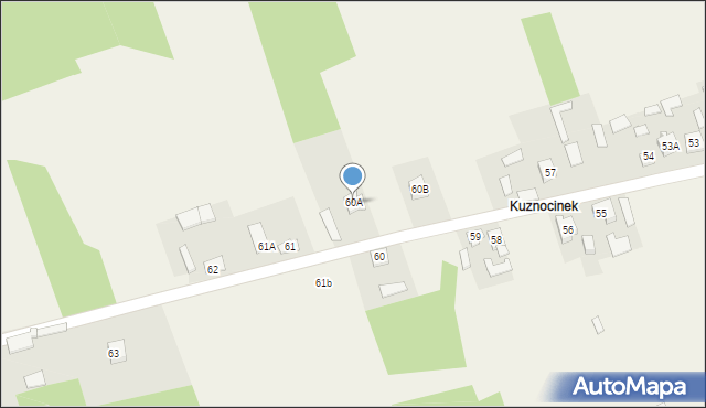 Kuznocin, Kuznocin, 60A, mapa Kuznocin