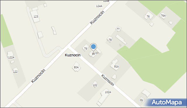 Kuznocin, Kuznocin, 80, mapa Kuznocin