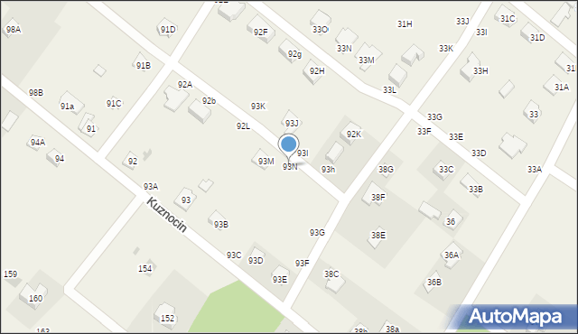 Kuznocin, Kuznocin, 93N, mapa Kuznocin