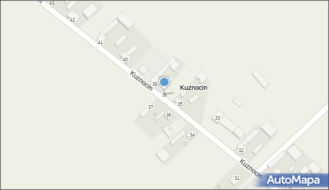 Kuznocin, Kuznocin, 38, mapa Kuznocin