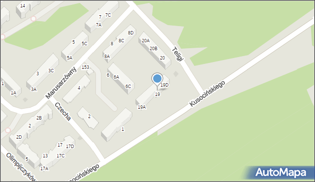 Lębork, Kusocińskiego Janusza, 19C, mapa Lębork